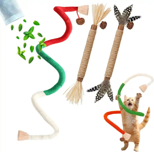 Cat Toys 12PCS Mix Catnip Chew Rope Silvervine Stick for Indoor Cat7