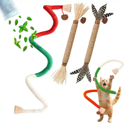 Cat Toys 12PCS Mix Catnip Chew Rope Silvervine Stick for Indoor Cat7
