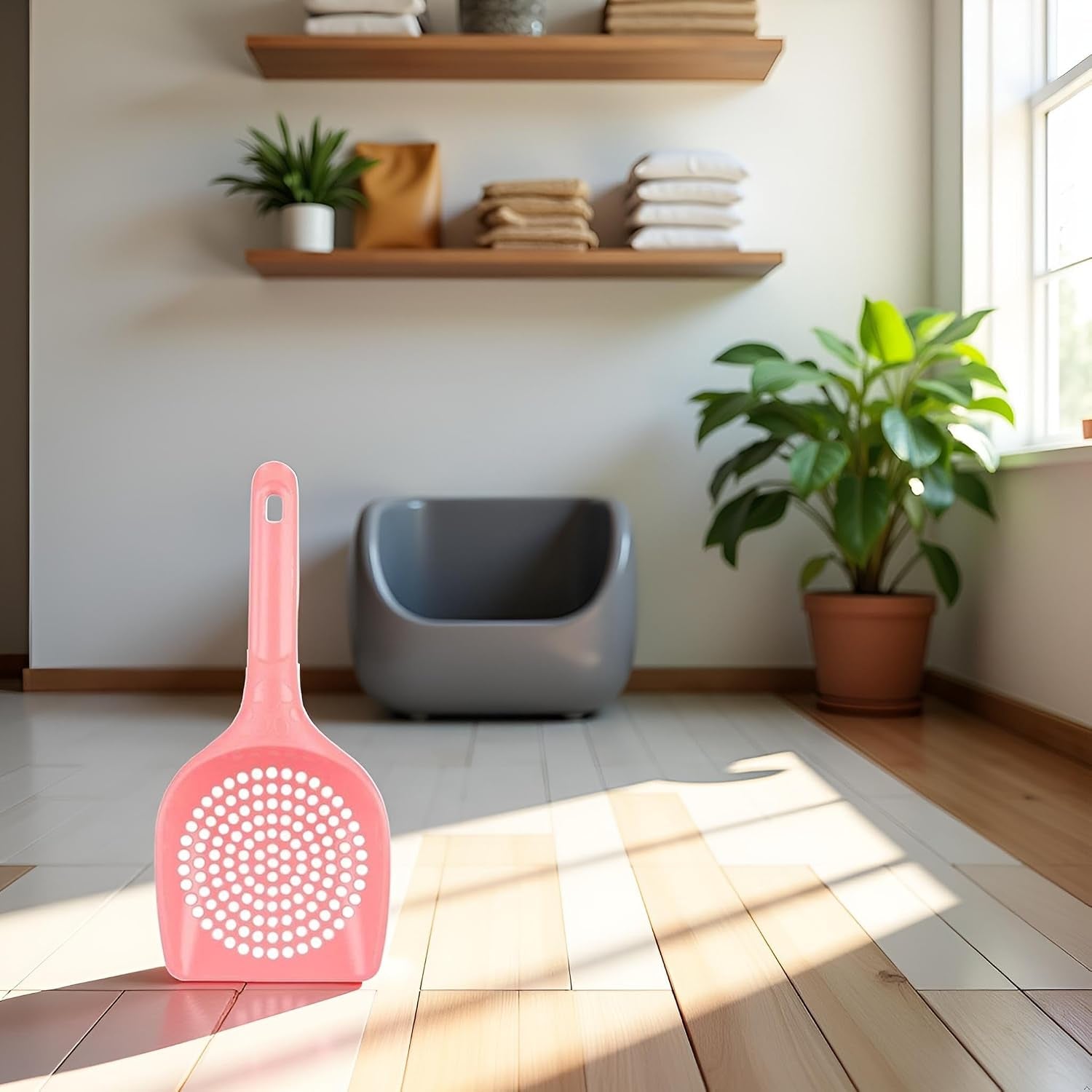 pink-plastic-cat-litter-scoop-pet-care-sand-waste-scooper-shovel-hollow-cleaning-tool-pet-supplies-easy-to-clean-cat-litter-scoops-litter-and-housebreaking-pet-supplies