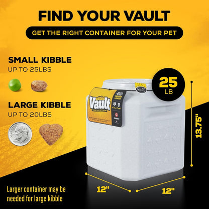 Gamma2 Vittles Vault Pet Food Storage Containers - Sealed Dog and Cat Food Storage Container, Fits up to 25Lbs, Made in the USA - [12"L X 13.75"H] | Made in USA, 12 Inch Long by 13.75 Inch Tall, Airtight Lid Keeps Kibble Fresh and Pests Out, a Durable Pantry Bin Design2