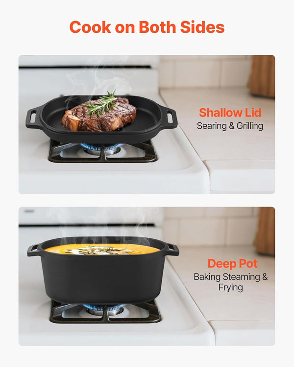 Enameled Cast Iron Dutch Oven, 3.5 Quart Pot with Lid and Dual Handles, Heavy-Duty Durable Cookware Pan, Oven Induction Compatible up to 500℉, for Braising, Stews, Roasting, Bread Baking, Black6