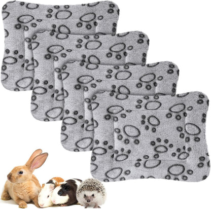 Haull 4 Pcs Waterproof Guinea Pig Bedding Soft Dog Cat Bed Crate Mat Small Animal Plush Cage Liners Rabbit Bunny Kennel Pad Reversible Cozy Pee Thickened Hamster Pad(Tie Dyed,13 X 10 Inch)16