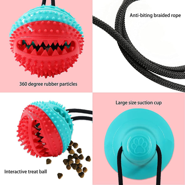Askhald Dog Toys Chew Toys for Aggressive Chewers, Puppy Training Treats Teething Rope Toys for Boredom Dog Puzzle Treat Food Dispensing Ball Toys for Puppies Teething (Blue)3