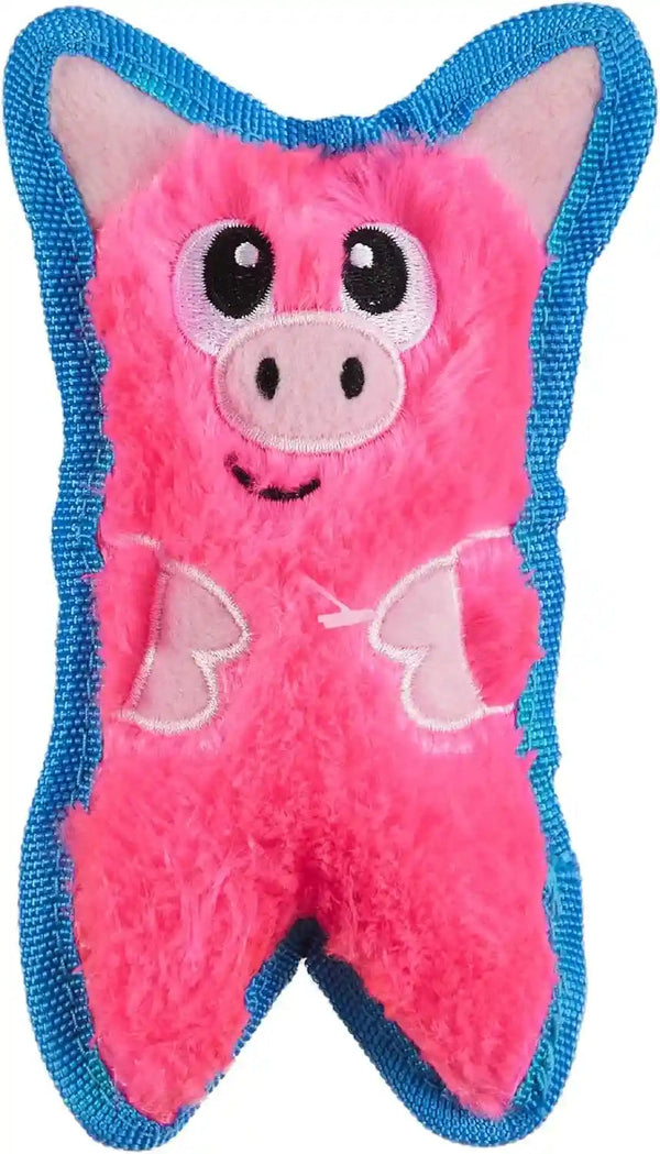 Outward Hound Durablez Minis – Squeaky Plush Dog Toy, No Stuffing for Less Mess, Interactive & Tough, Jumbo Squeaker, Puppies & Small Dogs, Pig, 6.8"1