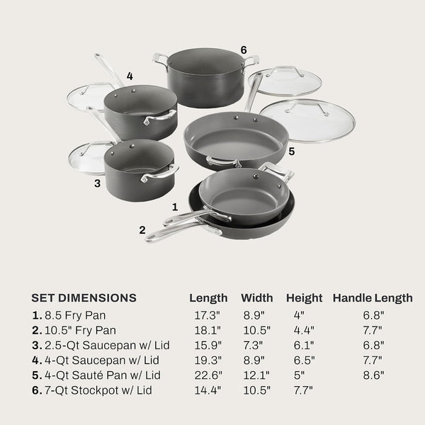 All-Clad HA1 Ceramic Nonstick, 10-Piece Pots & Pans Set, Induction Ready | Complete Ceramic Nonstick Cookware Set, Scratch-Resistant Exterior, Superior Easy Organized Stacking, Oven Safe up to 450°2