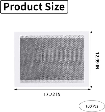 PINVNBY Rabbit Pee Pads,100 Pieces Disposable Cage Liners Black Carbon Super Absorbent Odor-Control,Bunny Potty Training Pad with Quick-Dry Surface for Cat Puppy Kitten Hamsters Chinchillas3