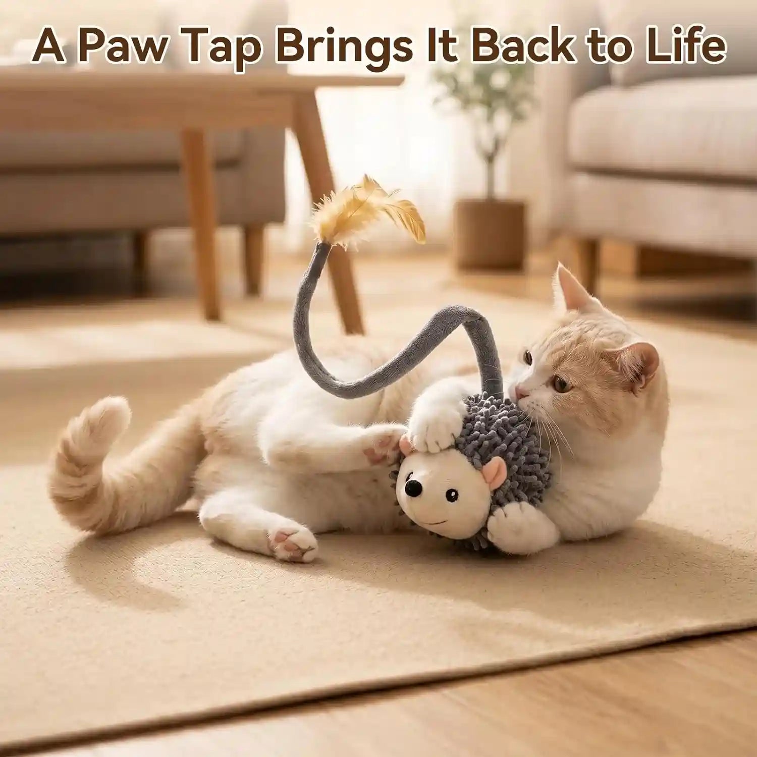 migipaws-interactive-hedgehog-cat-toy-360-rolling-spin-with-soft-plush-tail-for-indoor-cats-smart-motion-sensor-realistic-squeak-rechargeable-plush-kitten-toy-grey