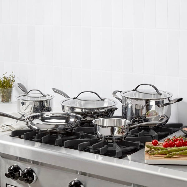 RADIANT PRO 8-Piece Stainless with Brushed Titanium Finish Cookware Set4