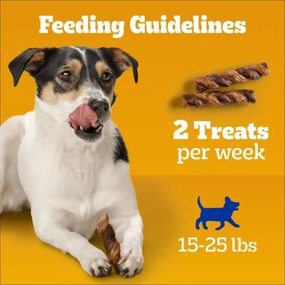 Pedigree Twisty Chews Small Dog Treats, Chicken & Beef, 40 Count | Long-Lasting Dental Chews, Rawhide-Free, Twisted Design, Helps Clean Teeth, Easy to Digest, Includes 4 Packs of 10 Treats8