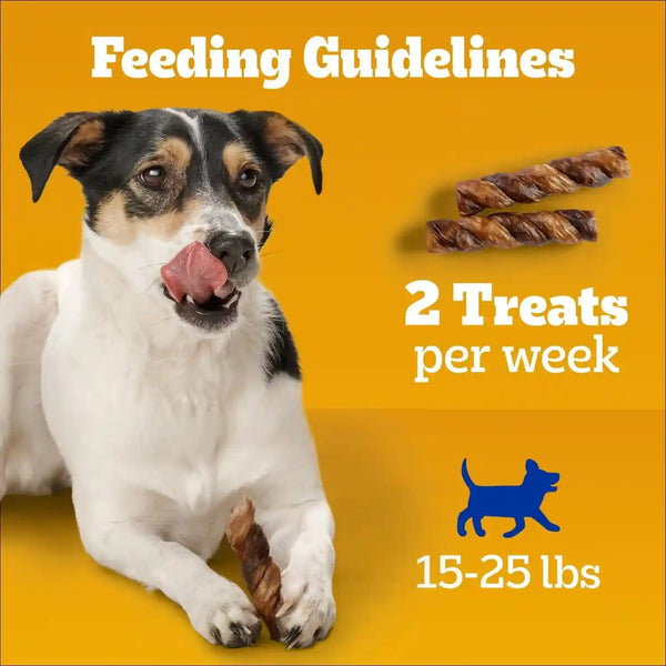 Pedigree Twisty Chews Small Dog Treats, Chicken & Beef, 40 Count | Long-Lasting Dental Chews, Rawhide-Free, Twisted Design, Helps Clean Teeth, Easy to Digest, Includes 4 Packs of 10 Treats8