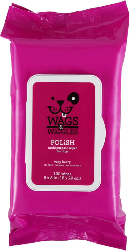 Wags & Wiggles Hypoallergenic Dog Wipes for Sensitive Skin, Fragrance-Free Waterless Cleansing Cloths for Paws, Face, and Dog Body, No SLS, Parabens, or DEA, 100 Count | Waterless Cleansing Cloths for Paws, Face, and Body; No SLS, Parabens, or DEA for Sensitive Skin9