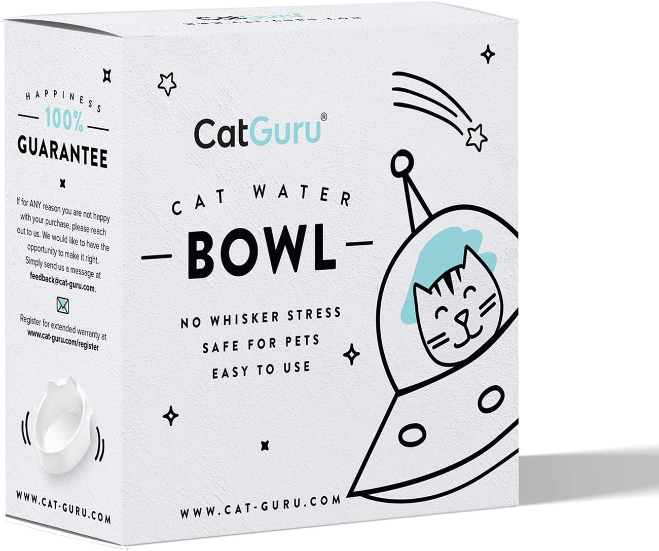 catguru-whisker-stress-free-cat-water-bowl-reliefs-whisker-fatigue-wide-cat-dish-non-slip-pet-feeding-bowl-shallow-pet-food-water-bowls-non-skid-bowls-for-cats-marshmallow