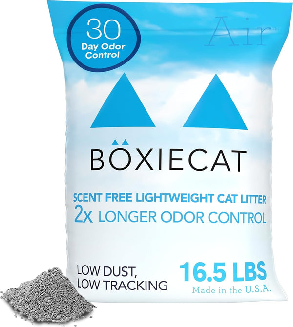 Boxie Unscented Lightweight Cat Litter 30 Day Odor Control Dust Free 6.5 Lb11