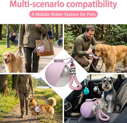 Portable Pet Water Bottle & Collapsible Dog Bowls Spill Proof Water Dispenser Cat Food Container & Dog Treat Holder, Small Size Pet Supplies Travel Accessories for Puppy3
