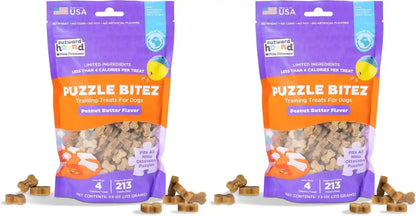 Outward Hound by Nina Ottosson Puzzle Bitez USA Made Dog Treats, Peanut Butter Flavor, Bite-Sized Training Reward and Interactive Puzzle Toy Treats, 7.5Oz10
