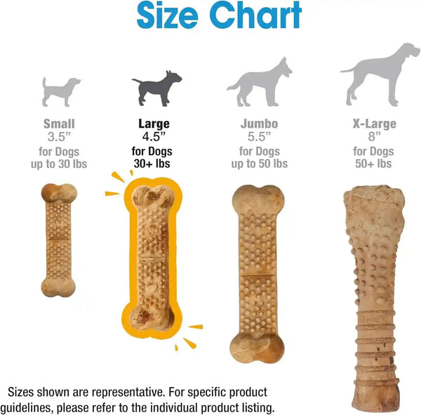 Nylabone Nubz Natural Dog Treats Made with Real Chicken, Large, 40 Count | Long Lasting Dog Chews, Made in the USA, Limited Ingredients, Highly Digestible, Dog Dental Treats for Large Dogs 30+ Lbs8