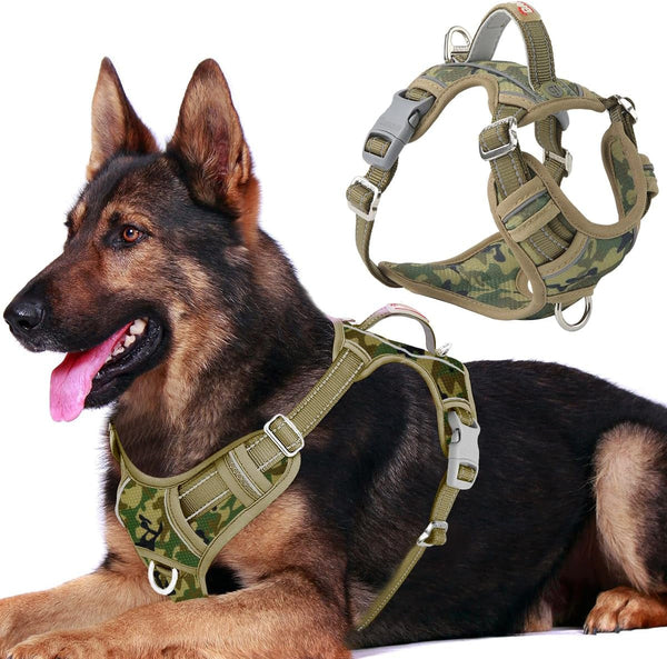 BARKBAY Dog Harness No Pull with ID Tag Pocket - Heavy Duty, Reflective, Easy Control for Large Dogs(Blue,L)22