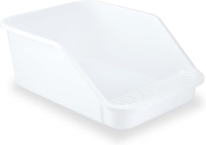 Spacetime Large Cat Litter Box with High Sides,Cat Boxes for Indoor Cats,Cat Litter Pan for Kitty,Litter Box with Low Entry,Easy to Clean,Anti-Splashing(Grey)10