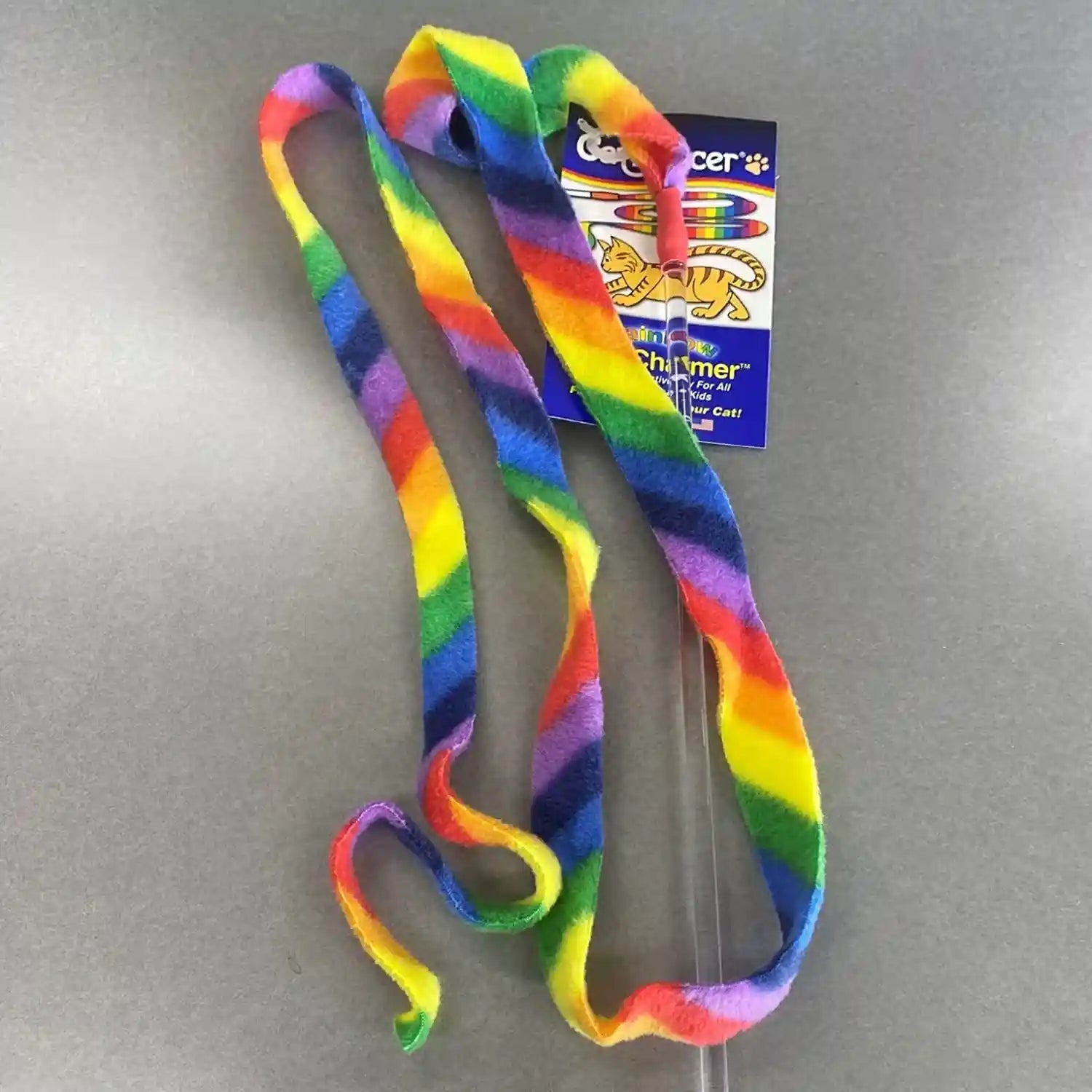 cat-dancer-products-rainbow-cat-wand-charmer-safe-teaser-wand-for-indoor-cats-kittens-flexible-exercise-toy-made-of-multicolor-fabric-ribbon-for-medium-breeds