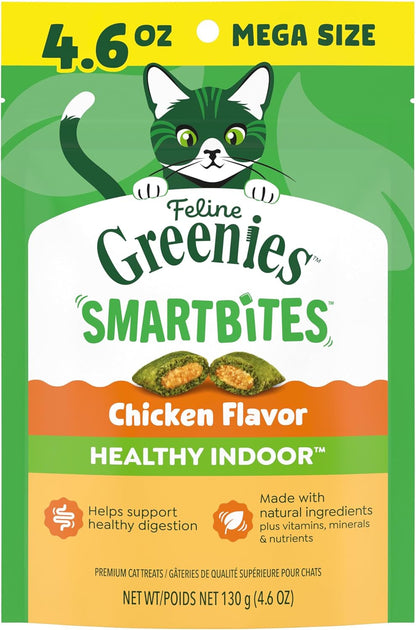 Greenies Feline Smartbites Healthy Indoor Cat Treats, Tuna, 16 Oz | Veterinarian-Recommended, Fiberblend Formula, Supports Digestion, under 2 Cal per Treat, Natural Ingredients, Dual Texture14