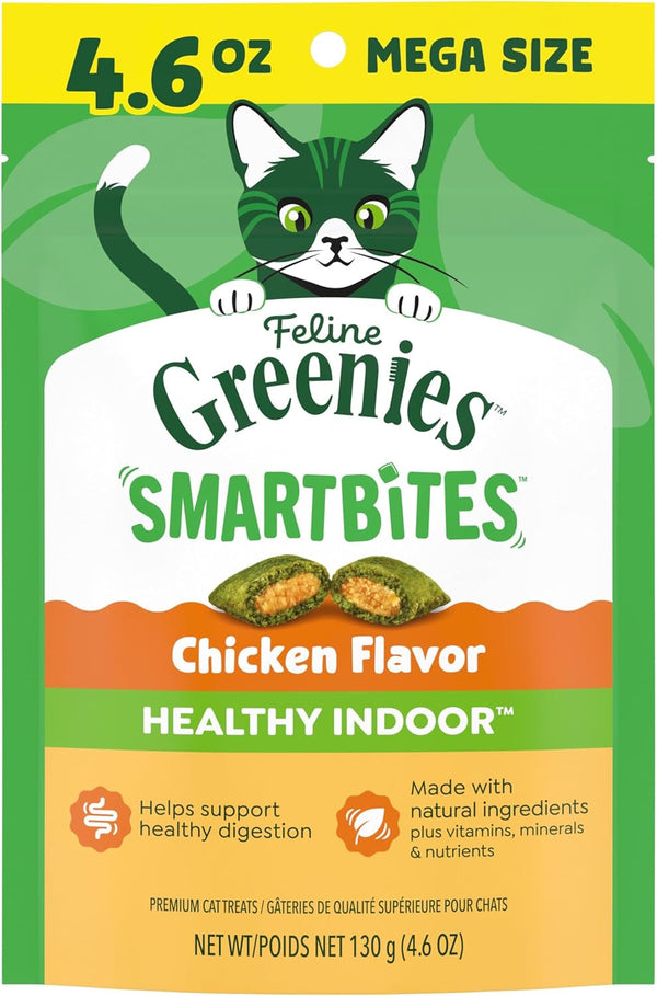 Greenies Feline Smartbites Healthy Indoor Cat Treats, Tuna, 16 Oz | Veterinarian-Recommended, Fiberblend Formula, Supports Digestion, under 2 Cal per Treat, Natural Ingredients, Dual Texture14