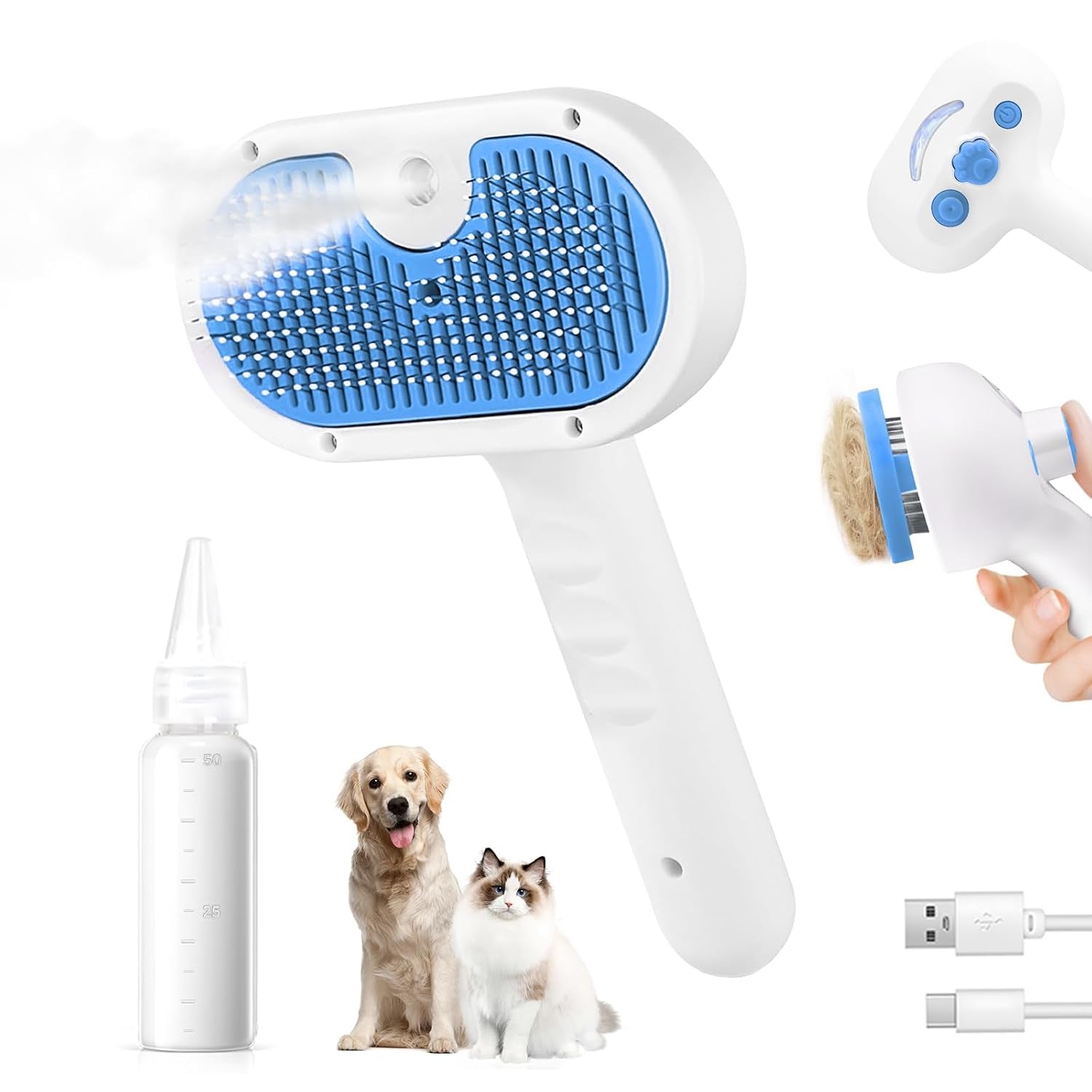 pet-steam-brush-for-dogs-cats-3-in-1-shedding-grooming-tool-self-cleaning-spray-comb-with-mist-dog-brush-for-shedding-cat-brush-for-hair-removal-long-haired-pets-waterless-shampoo