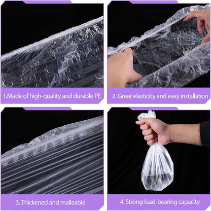 50 PCS Disposable Plastic Cage Liners, Small Animals Leak Proof Toilet Film Litter Pan Bags Film Litter Box Liner for Rabbits, Guinea Pigs, Chinchillas, Hedgehogs, Birds3