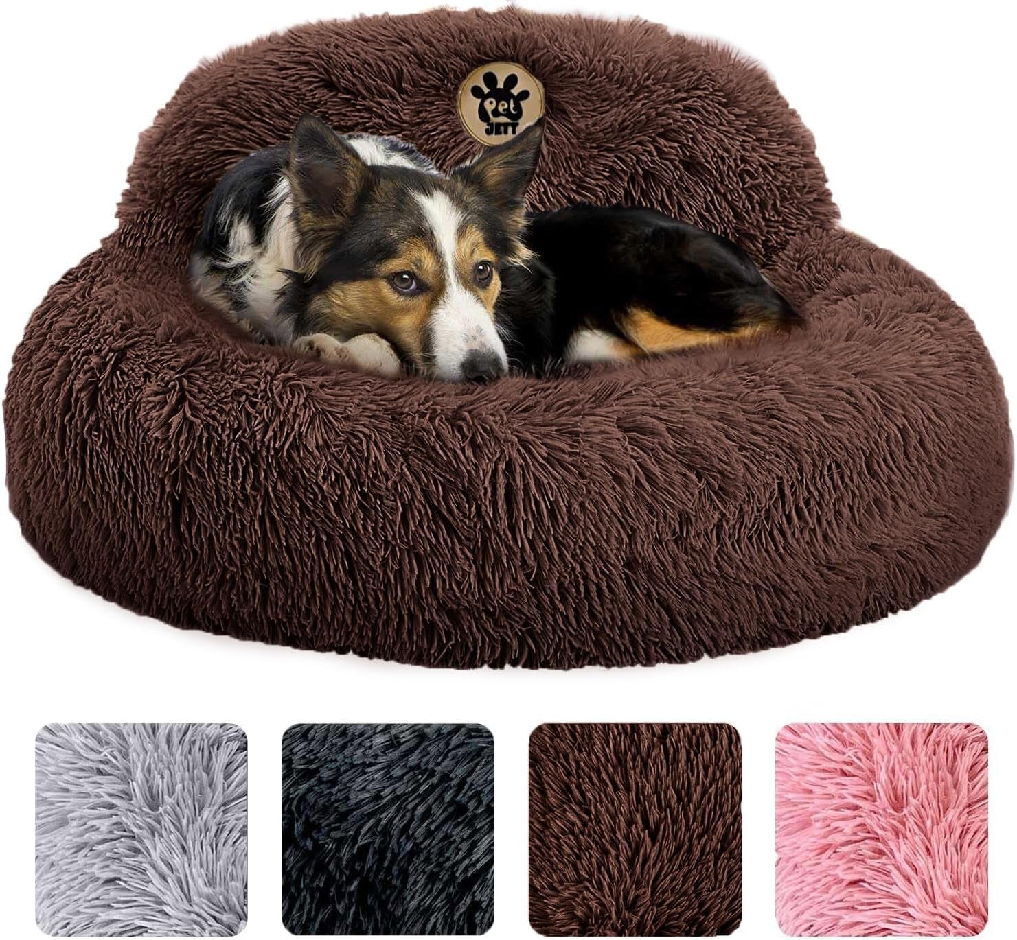 petjett-calming-dog-bed-medium-size-dog-30-donut-bed-washable-dog-bed-anti-slip-super-soft-fluffy-plush-round-dog-bed-anti-anxiety-premium-comfort-pet-bed-fits-dogs-upto-45-lbs-dark-grey