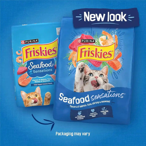 Purina Friskies Dry Cat Food Seafood Sensations with Salmon, Tuna, and Shrimp Flavors - 22 Lb. Bag2
