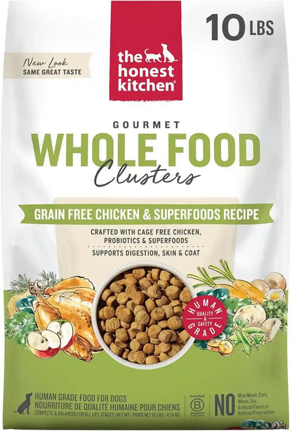 The Honest Kitchen Grain Free Beef & Superfoods Whole Food Clusters, Human Grade Dry Dog Food, Vet-Crafted Nutritional Support for Skin, Coat, Digestion & Overall Wellness, 5 Lb Bag16