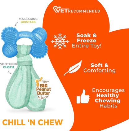 Nylabone Puppy Chew 2-In-1 Teething Freezer Bone Dog Chew Toy, Small | Peanut Butter Flavor, Teething Toys for Puppies, Puppy Teething Freezable to Soothe Sore Gums, for Small Puppies up to 25 Lbs4
