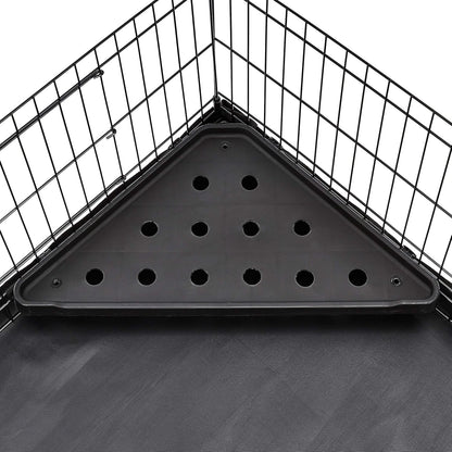 Amazon Basics Leakproof Canvas Bottom Guinea Pig Cage, Easy to Clean Small Animal Habitat with Divider Set, Indoor/Outdoor, Portable, No Tools Needed, 47.6"L X 24.2"W X 14"H, Black5