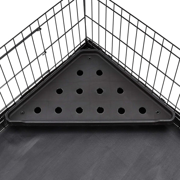 Amazon Basics Leakproof Canvas Bottom Guinea Pig Cage, Easy to Clean Small Animal Habitat with Divider Set, Indoor/Outdoor, Portable, No Tools Needed, 47.6"L X 24.2"W X 14"H, Black5