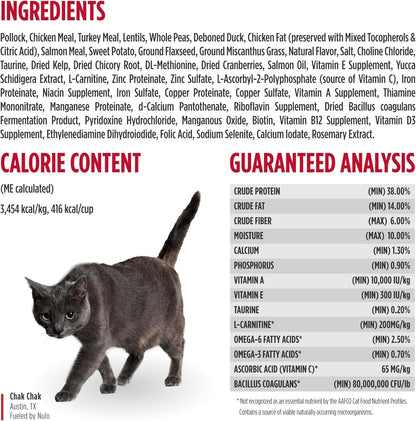 Nulo Freestyle Senior Dry Cat Food - Alaska Pollock & Sweet Potato, High Protein, Natural Grain Free Cat Food with Probiotics and L-Carnitine, 4Lb Bag8