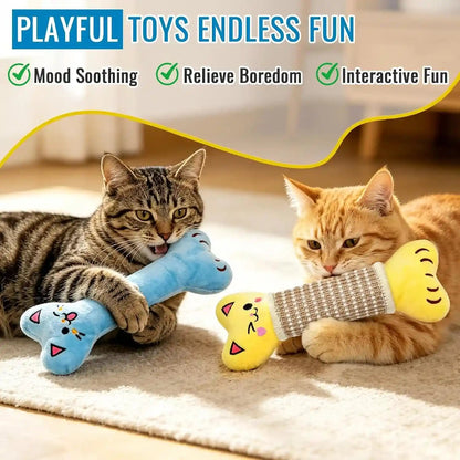 ENNOKEY Catnip Cat Toys Pillows, for Indoor Kitten Kicker Chew, 9.45 Inches | Crinkle Sound, Durable Soft Sisal Material, Safe Teeth Cleaning, Interactive Fun7