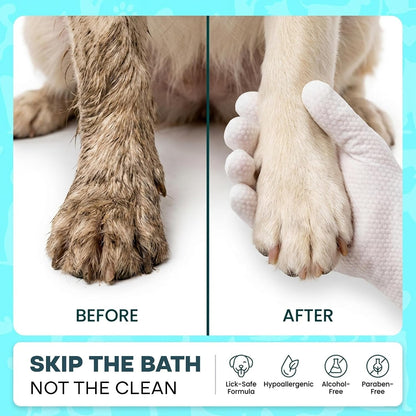 Uproot Clean Pet Grooming Gloves: Deodorizing & Grooming, 1-Month Supply | Extra-Thick Cat & Dog Wipe for Clean Paws, Eyes, Ears, Butt & Body, Lick-Safe. Mess-Free - Removing Tough Dirt, Odor, Oils5