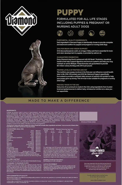 Diamond Puppy High Protein Dry Dog Food, Chicken Protein, 40Lb | Puppy, Adult & Senior Dogs | DHA for Proper Brain & Vision Development | Guaranteed Probiotics for Digestive Support2