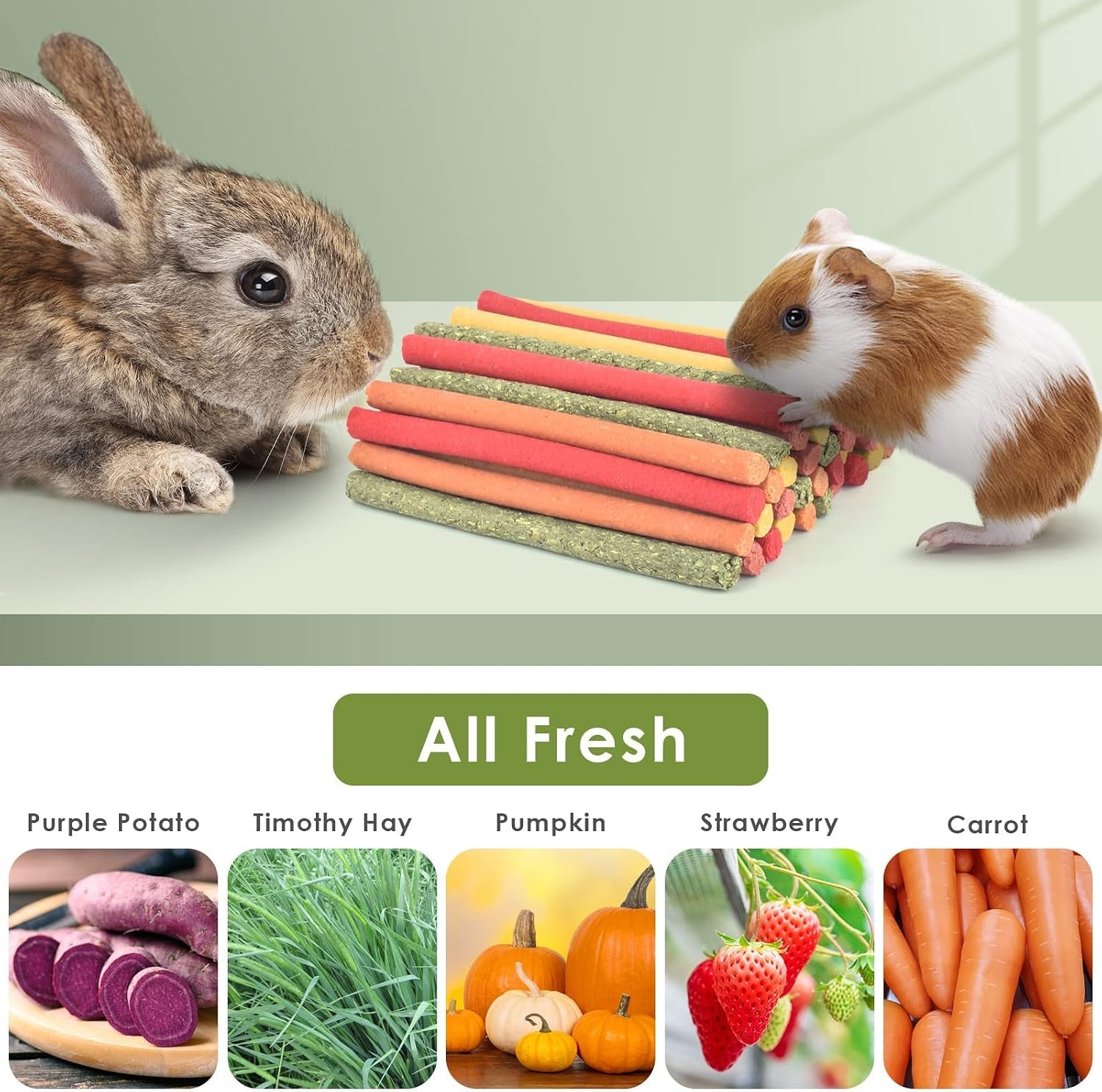 erkoon-40pcs-rabbit-timothy-hay-sticks-five-flavors-purplepotato-timothyhay-pumpkin-strawberry-carrot-suitable-guinea-pig-hamste-gerbil-chinchilla-treats-chew-toys-for-teeth-for-bunnies