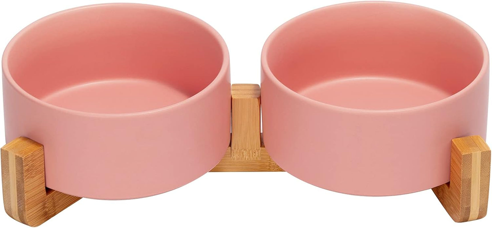 spunkyjunky-ceramic-dog-and-cat-bowl-with-wood-stand-non-slip-matte-glaze-weighted-food-water-set-for-cats-small-dogs-13-5oz