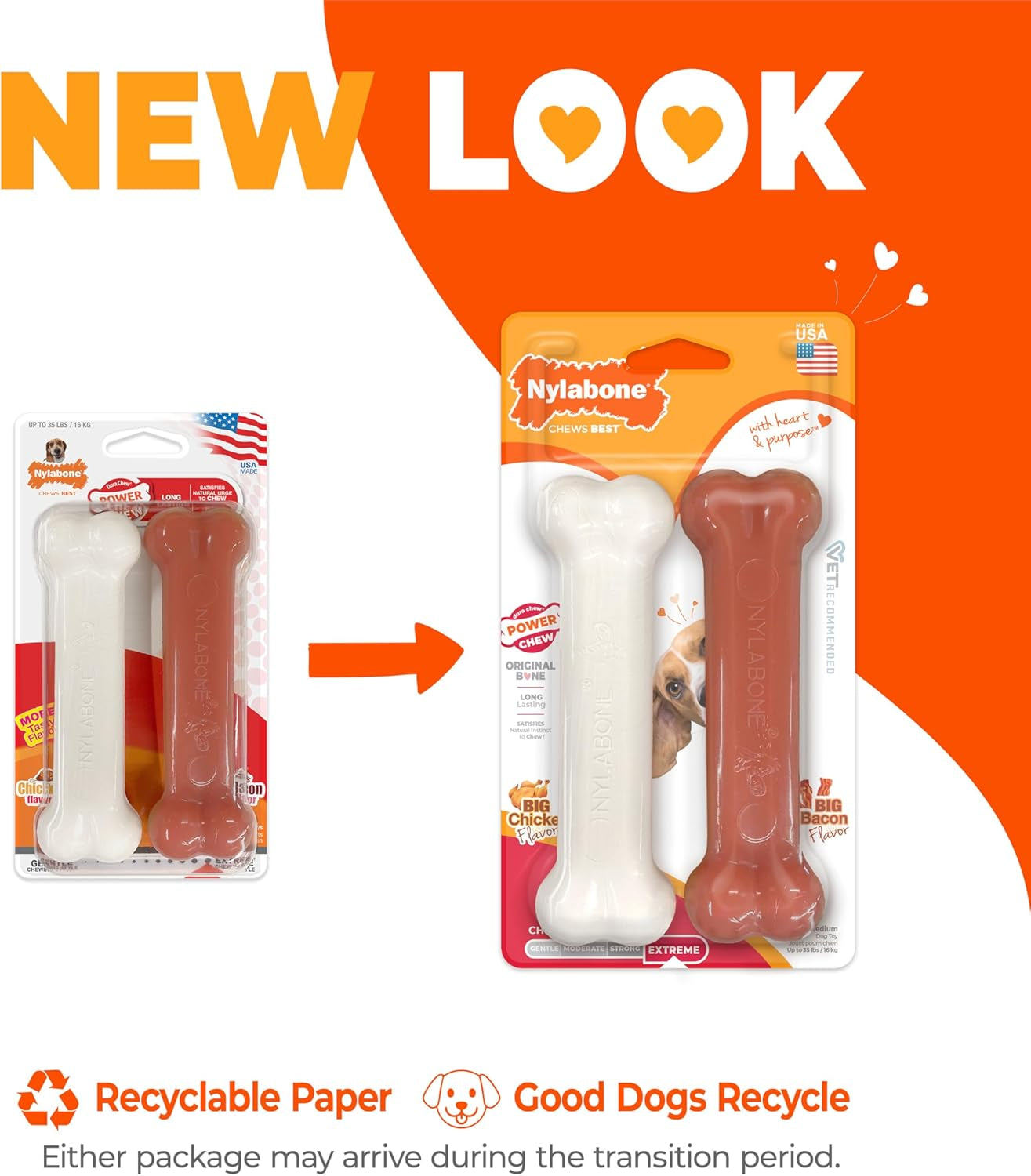 nylabone-power-chew-original-bone-dog-chew-toys-medium-2-count-chicken-and-bacon-flavor-durable-chew-toys-discourages-destructive-chewing-long-lasting-for-dogs-up-to-35-pounds
