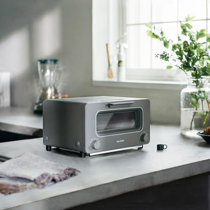 the Toaster | Steam Oven Toaster | Compact Size 14.1" W X 12.6" D X 8.2" H | 5 Cooking Modes: Sandwich Bread, Artisan Bread, Pizza & Pastry, Oven | Baking Pan Included | US Version | Gray2