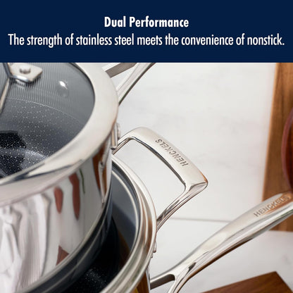 Henckels Paradigm Stainless Steel 6 Pc Cookware Set, Tri-Ply Ceramic Nonstick Cookware with Dutch Oven, Non Toxic Induction Cookware Set, Metal-Utensil & Dishwasher Safe7