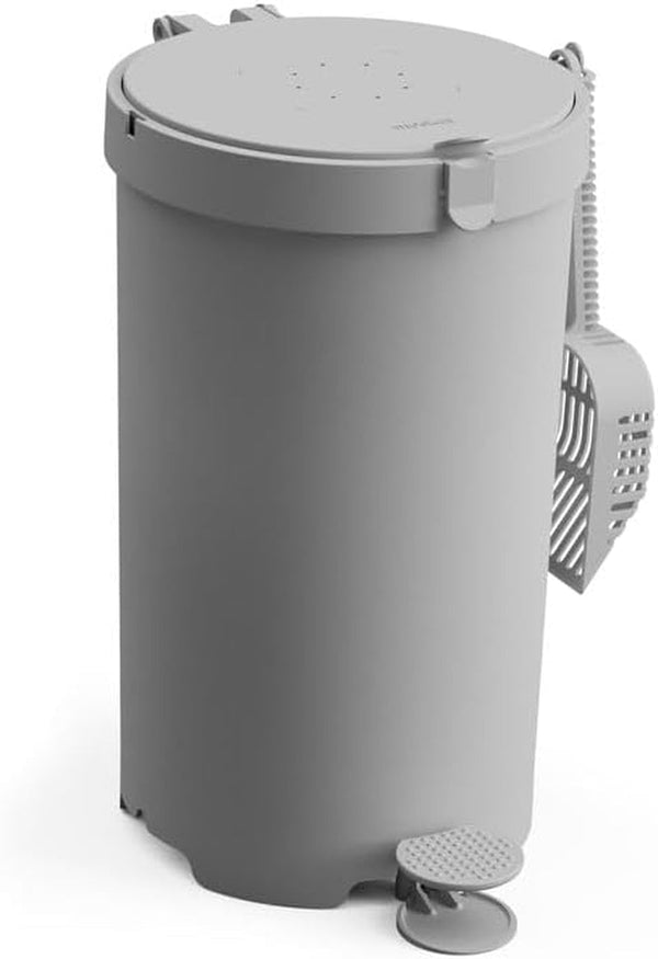 Modkat Litter Keeper, Cat Litter Disposal, Scoop, Filters & Bags, Gray | Odor-Sealing Litter Disposal Includes a Scoop, Charcoal Filters and Recycled Waste Bags1