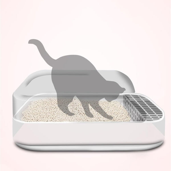 Pet Supplies, Large Open Cat Litter Box with High Sides & Scoop, Tool-Free Assembly4