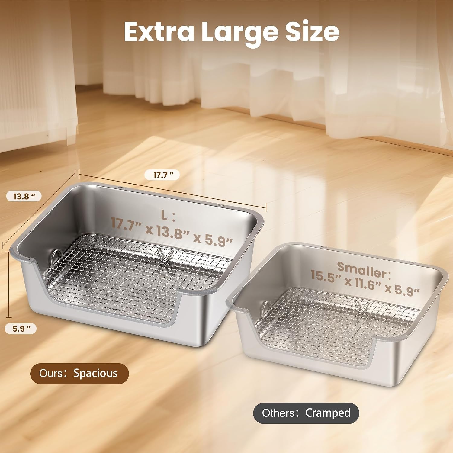 rabbit-litter-box-extra-large-bunny-litter-box-with-304-stainless-steel-sifting-tray-hooks-rabbit-litter-box-easy-to-clean-and-odor-control-17-7-13-8-5-9