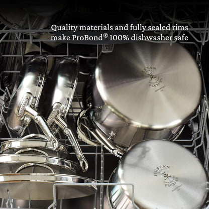 Hestan Probond Forged - Professional Clad Stainless Steel Sauce Pan with Helper Handle, 4 Quart, Induction Compatible5