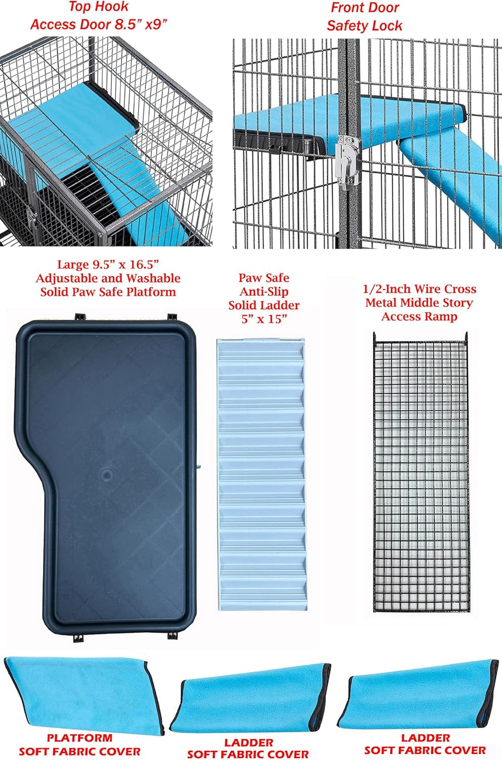 large-two-full-story-deluxe-double-unit-4-tiers-tight-1-2-inch-bar-spacing-durable-front-doors-water-bottle-food-bowl-for-feisty-ferret-squirrel-hammock-rat-gerbil-small-animal-critter-rolling-cage