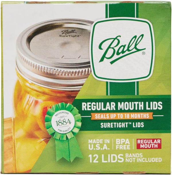 Regular Mouth Lids for Glass Mason Jars, Used for Canning, Pickling, Juice, Jam, Jelly 12-Count, Pack of 8 (96-Lids Total)2