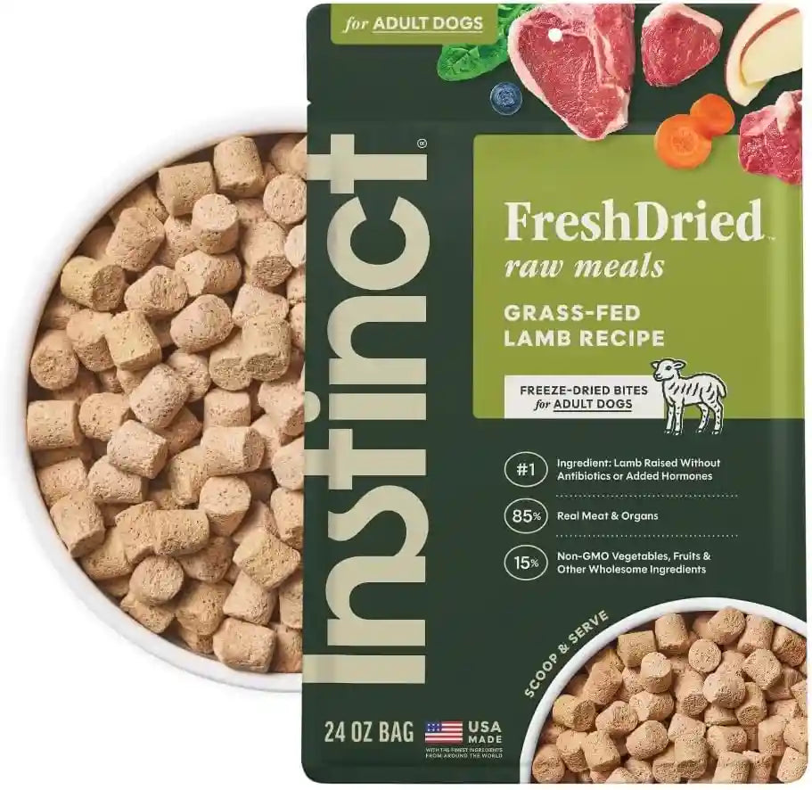 instinct-freeze-dried-meals-freshdried-bites-natural-dog-food-grain-free-grass-fed-beef-25-oz-bag