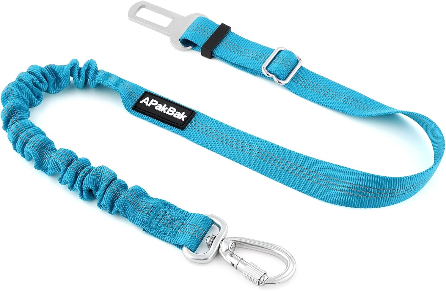 dog-seat-belt-for-car-car-harness-with-locking-aluminum-hook-adjustable-reflective-nylon-seatbelt-with-elastic-bungee-travel-safety-restraint-for-small-medium-large-dogs-light-blue